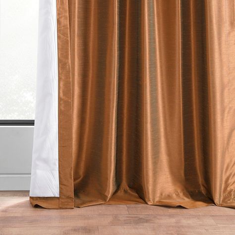 Copper Kettle Vintage Textured Faux Dupioni Silk Blackout Curtain (1).jpg